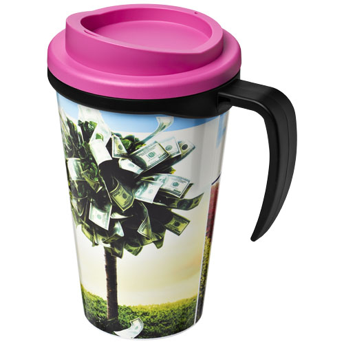 Mug isolant Brite-Americano® grande 350ml Noir et Rose